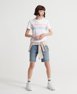 Superdry Rainbow Női Pólók Fehér | DRLHT6348